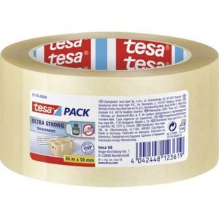 Ruban adhésif d'emballage Tesapack Ultra Strong 66 m x 50 mm transparent