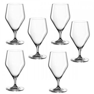Lot de 6 verres à eau sur pied 330ml en Verre - Leonardo
