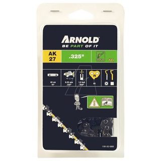 Arnold Chaîne de tronçonneuse 0,325"/1,5 mm - 65 maillons d'entraîneurs - gouges demi-rondes
