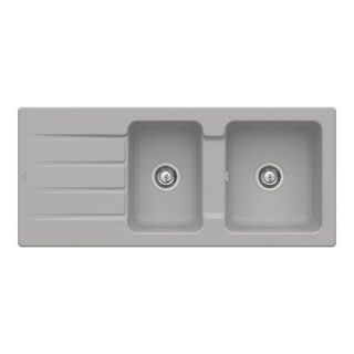 Evier 1 bac et demi 116 x 51 cm VILLEROY ET BOCH Architectura 80 Fossile