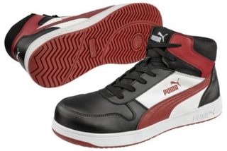 Chaussure de sécurité haute FRONTCOURT S3PL ESD FO HRO SR, noir, blanc et rouge, taille 36