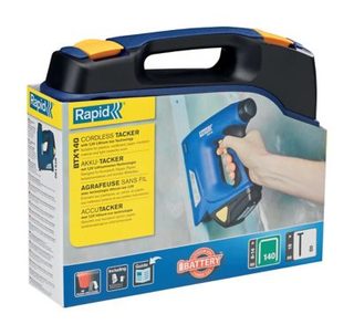 Agrafeuse/Cloueuse électrique à batterie Rapid BTX140, en coffret sans fil