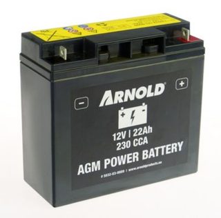 Arnold Batterie AZ109/AGM SLA/VRLA 12-22A pour tracteur tondeuse, + terminal droite