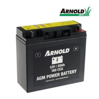 Batterie pour tracteur tondeuse Arnold 5032-U3-0010 12V 20Ah Batterie pour votre tracteur tondeuse prête à l'emploi, 12-20 SLA.