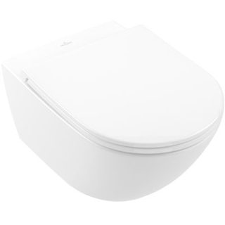 Cuvette WC suspendu sans bride VILLEROY & BOCH Universo TwistFlush avec abattant frein de chute blanc ceramicplus