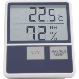 TH-1014 Thermo-hygromètre blanc - mesure température et humidité intérieure, grand écran, mémoire min/max