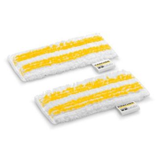 Bonnette microfibres jaune pour nettoyeur à vitres Karcher vendue par 2