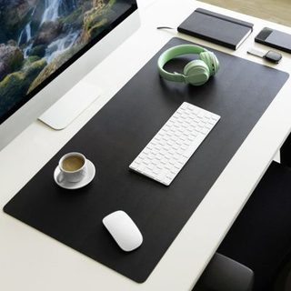 Sous-main Nero Similicuir Noir 80 x 40 cm - Floordirekt