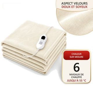 Couverture chauffante électrique Borea Beige 160 x 120 cm