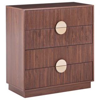 Commode à 4 tiroirs NUMURKAH Marron foncé