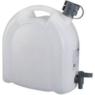 Jerrican 15 L avec robinet verrouillable et tuyau intégré, HDPE empilable