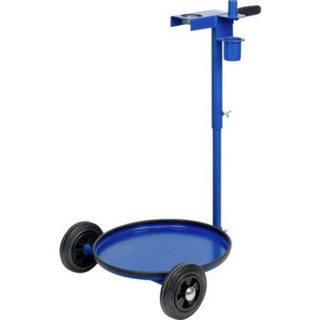 Chariot de manutention Pressol 17008950 - pour fûts 5 à 60 kg, deux roues et pied réglable