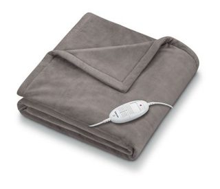 Beurer HD75 Cosy - Couverture chauffante 100 W taupe et gris