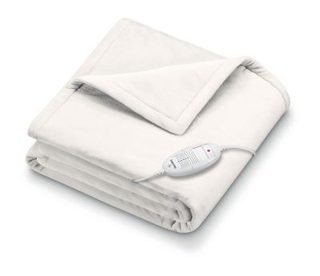 couverture polaire chauffante - blanc