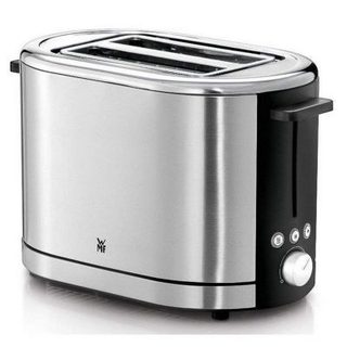 Grille-pain double fente WMF LONO - Noir et Inox - 7 niveaux de brunissage - Réchauffe-viennoiseries - 900W