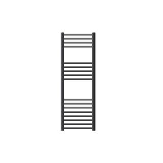 Radiateur pour salle de bain Sahara - 400 x 1200 mm - anthracite - courbé avec raccordement latéral - sèche-serviettes