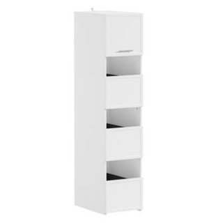 SoBuy Lot de 2 Armoires de Rangement 4 Portes Blanc 60,0x40,0x186,4 cm BZR232-W