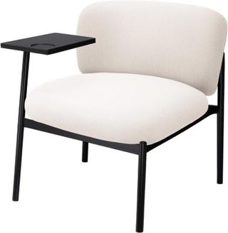 Fauteuil de Relaxation Moderne rembourré avec Pieds en métal, canapé Simple pour Salon, Chambre à Coucher, Jardin, Beige