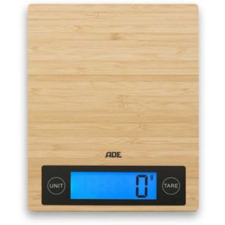 Balance de cuisine ADE Ramona Bambou 5 kg précision 1 g écran LCD rétroéclairé