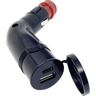 Prise de charge universelle double USB 12 V pour véhicules, compatible DIN/ZIG, USB-A et USB-C