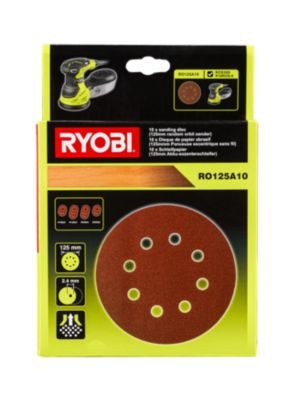 Ryobi Abrasif pour ponceuse excentrique ø 125 mm, assortiment - 10 pièces