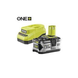 Pack batterie RYOBI 18V One+ 5,0Ah LithiumPlus - 1 chargeur rapide 2.0Ah RC18120A-150