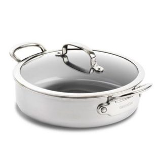 Sauteuse 26 cm inox triply revêtement céramique avec couvercle - Première