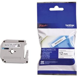 Ruban d'étiquetage Brother M-K231S 12 mm x 4 m blanc, texte noir - cassette M pour P-Touch