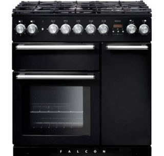 Piano de cuisson mixte 140l 5 feux noir/chrome Falcon NEX90DFBLCEU nexus