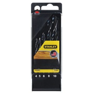 Cassette de 5 mèches à bois 3 pointes 4-10mm Stanley STA56001-QZ