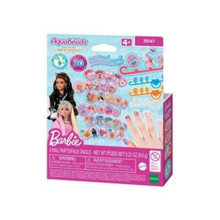AQUABEADS Barbie Nail Studio refill set 40 faux ongles et motifs eau
