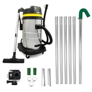 MAXBLAST Lot de Aspirateur Industriel 60 L, Perche Pour Gouttières & Caméra d'Inspection