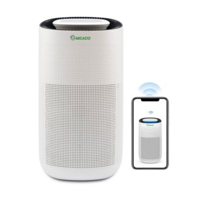 MEACO MeacoClean CA HEPA 76x5 Purificateur WiFi H13. Silencieux 25dB, capteur d'air. Blanc