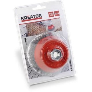 Brosse métallique pour meuleuse - KREATOR - KRT150201 - 25 mm - Arbre 6 mm - Enlèvement rouille