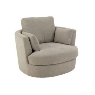 Fauteuil pivotant à 360 en tissu Gris  - ANGEL