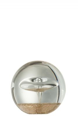 Presse-papier cercle or verre large