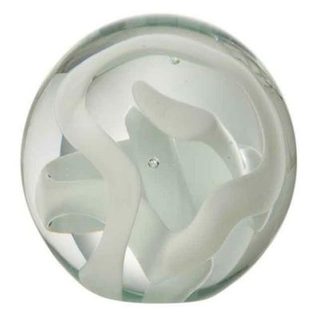 Presse-Papier en Verre "Guirlande" 10cm Blanc