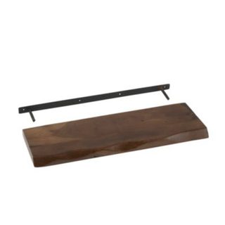 Etagère murale en acacia avec support fixation (70 cm - Marron Foncé)