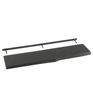 Etagère murale en acacia avec support fixation (115 cm - Noir)