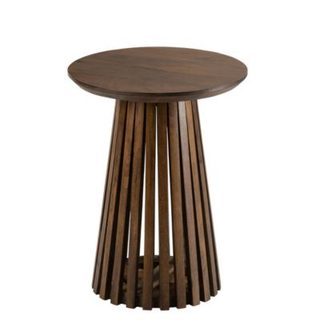 Table basse en bois de manguier foncé J-Line (40x40 cm - Marron Foncé)