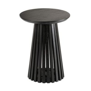 Table basse en bois de manguier noir (40x40 cm - Noir)