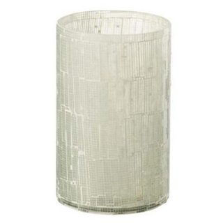 Vase Design en Verre "Mosaïque" 20cm Gris Clair