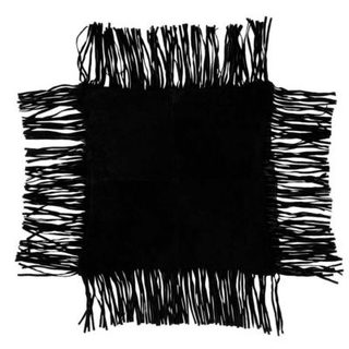 Coussin Déco à Franges "Coleman" 45x45cm Noir