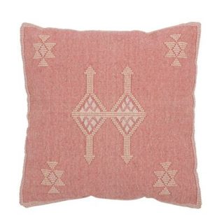 Coussin Design "Diamants" 45x45cm Pêche & Rose