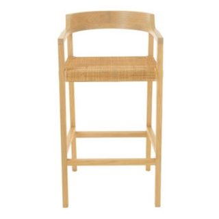 Chaise de bar en teck (53x55x100 cm - Naturel)