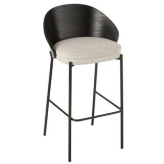 Chaise de bar design et bicolore (51x53x98 cm - Noir)