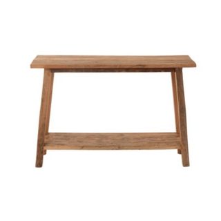 Console double plateau en bois recyclé L120 Naturel  - CARRIE
