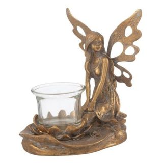 Bougeoir Déco en Métal "Vidia" 16cm Or