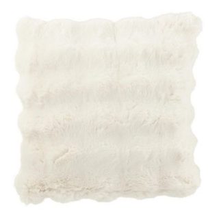 Coussin Déco Uni "Wave" 45x45cm Blanc