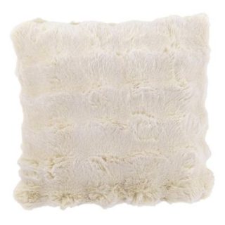 Coussin Déco Uni "Wave" 45x45cm Ivoire